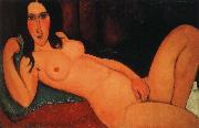Amedeo Modigliani Reclining nude with loose hair oil painting artist